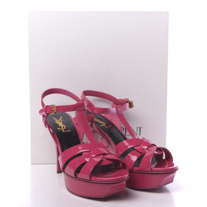 Saint Laurent Patent Tribute 75 Platform Sandals 37 Bubblegum 10 of 10