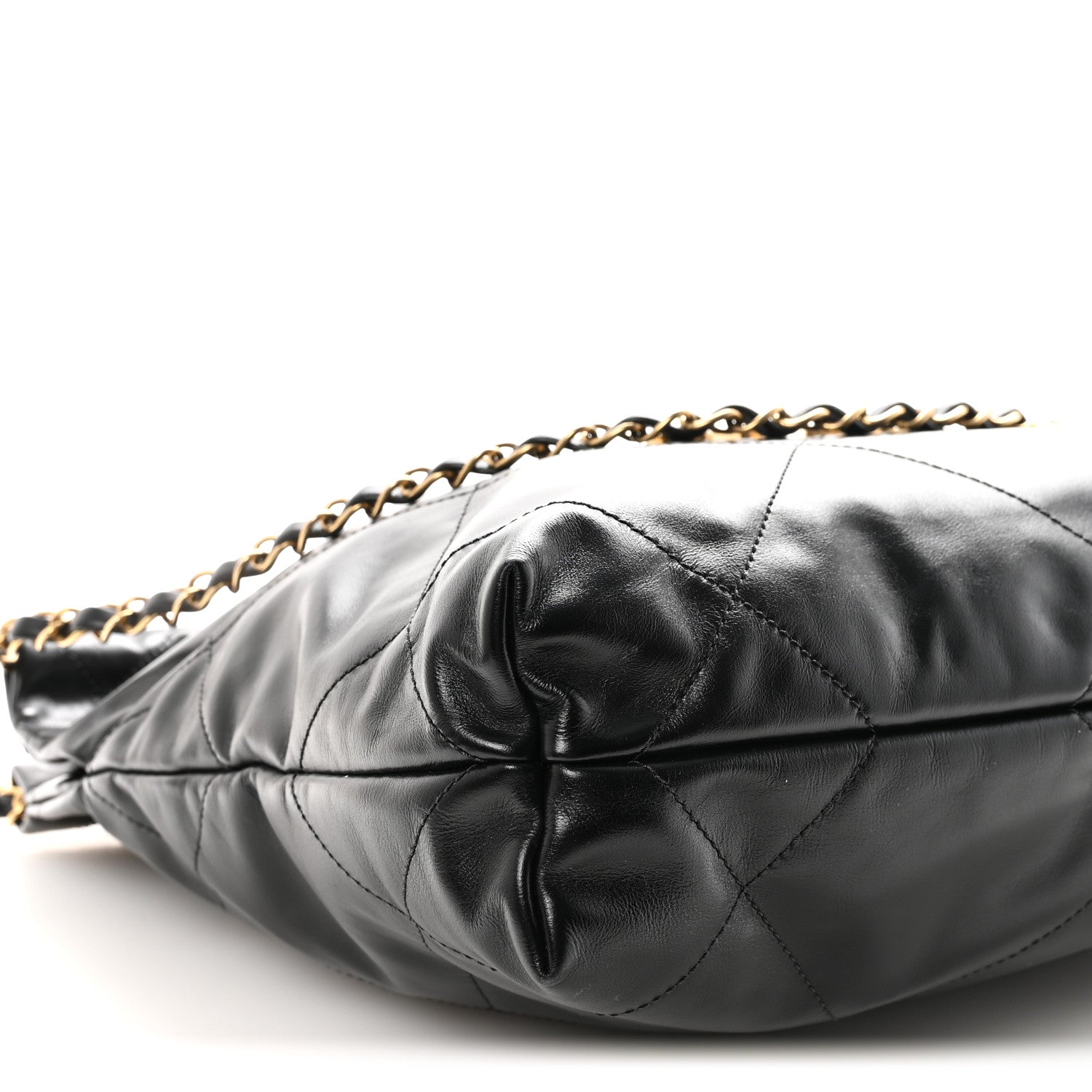 Chanel Shiny Calfskin Quilted Small Chanel 22 Black 10 of 11