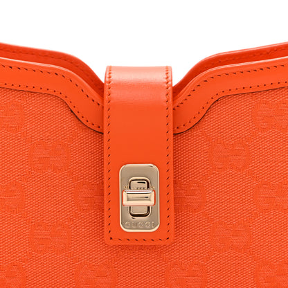 Gucci Calfskin Monogram Mini Moon Side Shoulder Bag Orange 8 of 10