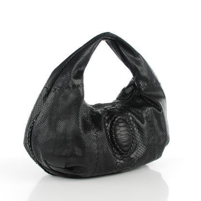 Bottega Veneta Python Belly Veneta Hobo Nero Black 3 of 8