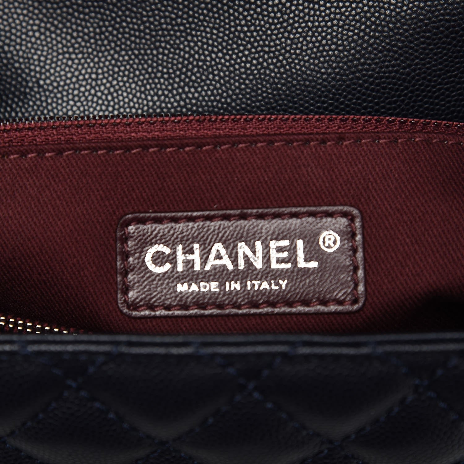 Chanel Caviar Quilted Large Coco Handle Flap Navy 6 of 7