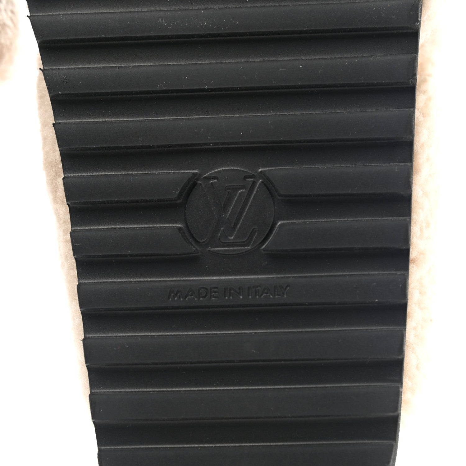 Louis Vuitton Shearling Paseo Sandals 39 Black 6 of 10