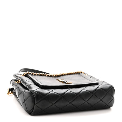 Saint Laurent Lambskin Quilted Monogram Mini Nolita Black 4 of 10