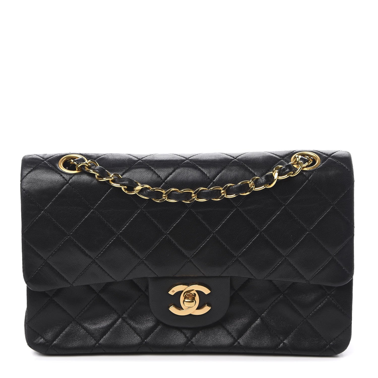 Chanel Lambskin Quilted Small Double Flap Black 1 of 13