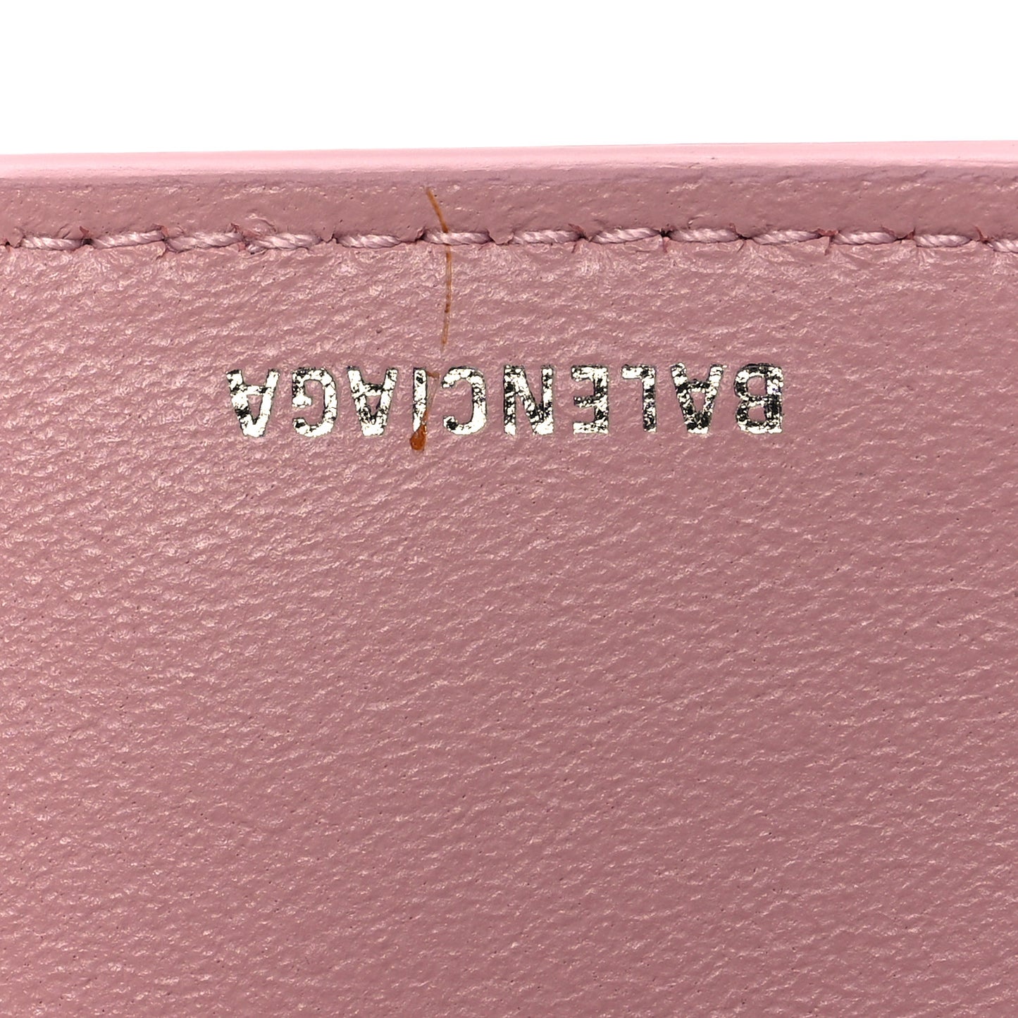 Grained Calfskin Logo Everyday Mini Wallet Pink