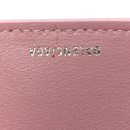 Balenciaga Grained Calfskin Logo Everyday Mini Wallet Pink 6 of 11