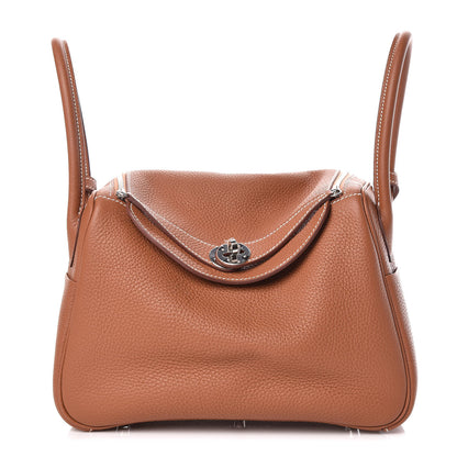 Hermes Taurillon Clemence Lindy 26 Gold 1 of 12