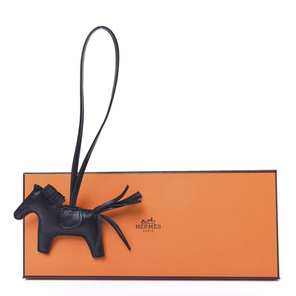 Hermes Milo Lambskin Grigri Rodeo Horse Bag Charm PM So Black 5 of 5