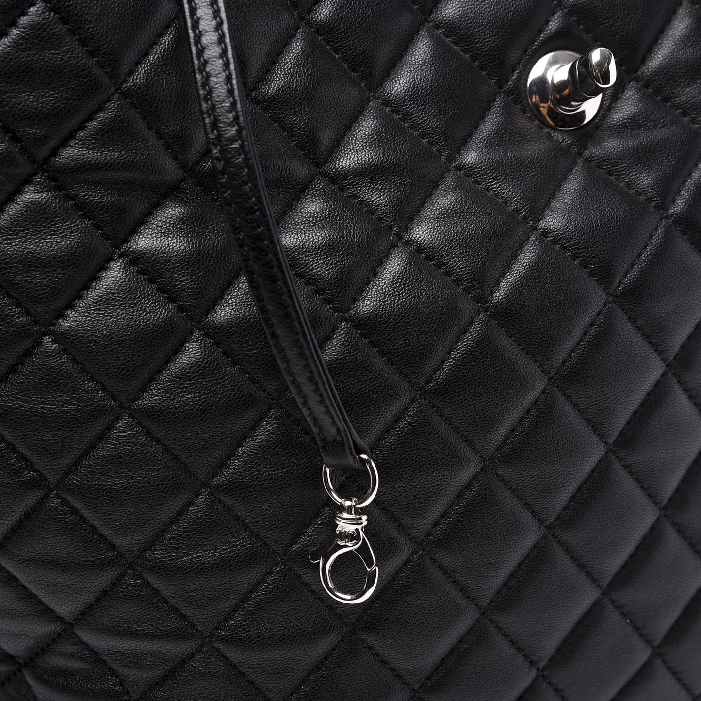 Lambskin Quilted Large Urban Spirit Backpack Black