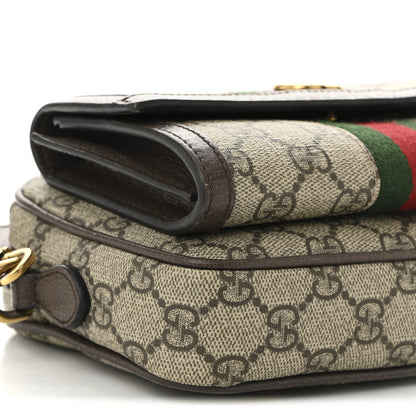 Gucci GG Supreme Monogram Web Mini Ophidia Bag Beige Ebony 9 of 11
