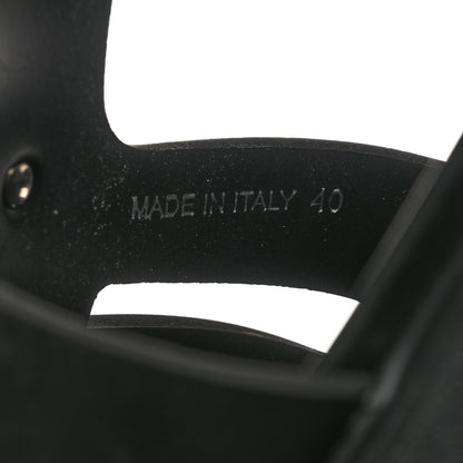 Prada Foam Rubber Triangle Logo Monolith 55mm Cage Sandals 40 Black 6 of 8