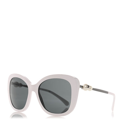 Chanel Acetate Butterfly Winter Pearl Sunglasses 5339-H White 1 of 9