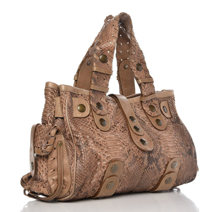 Chloe Python Silverado Tote Beige 3 of 8
