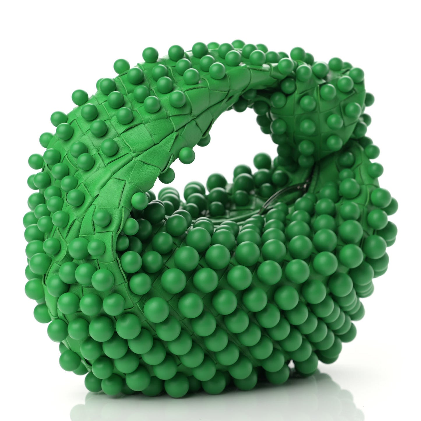 Nappa Studded Intrecciato Mini Jodie Parakeet