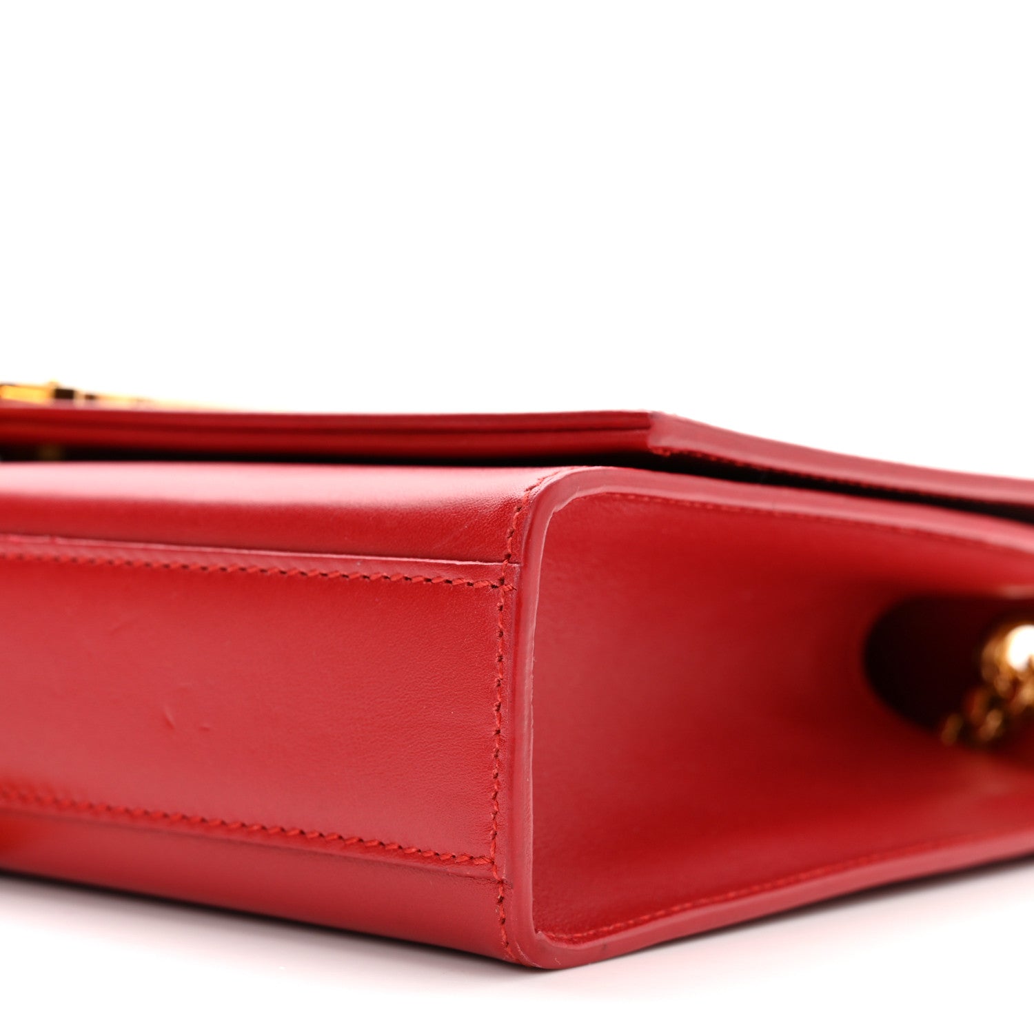 Saint Laurent Smooth Calfskin Medium Classic Monogram Kate Tassel Satchel Lipstick Red 9 of 10