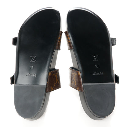 Louis Vuitton Monogram Bom Dia Mule Sandals 36 Black 5 of 9
