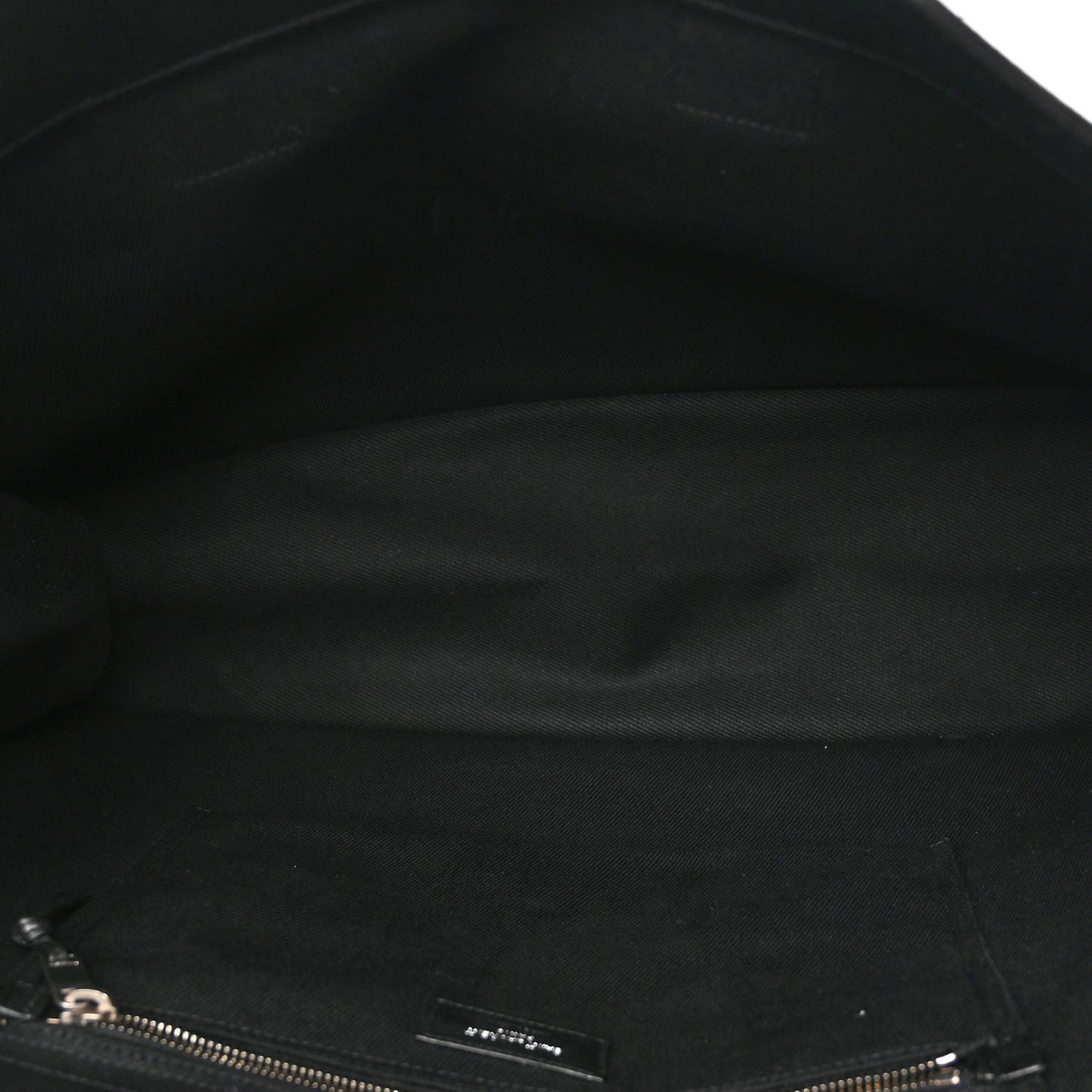 Linen Calfskin Rive Gauche Tote Black