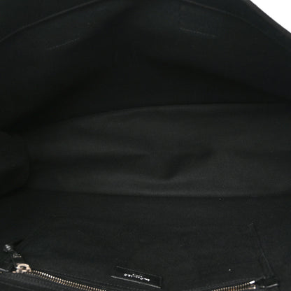 Saint Laurent Linen Calfskin Rive Gauche Tote Black 5 of 10
