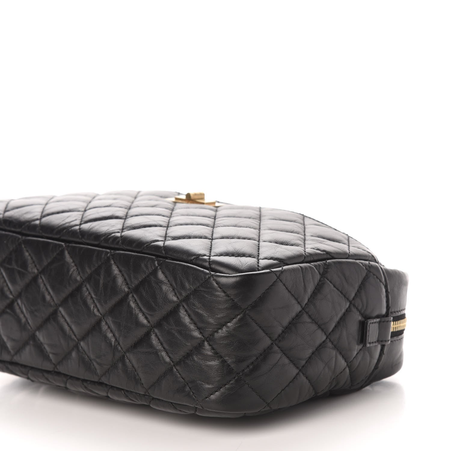 Chanel Aged Calfskin Quilted Medium Reissue Camera Case Black 9 of 10