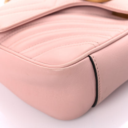 Gucci Calfskin Matelasse Small GG Marmont Shoulder Bag Perfect Pink 9 of 21