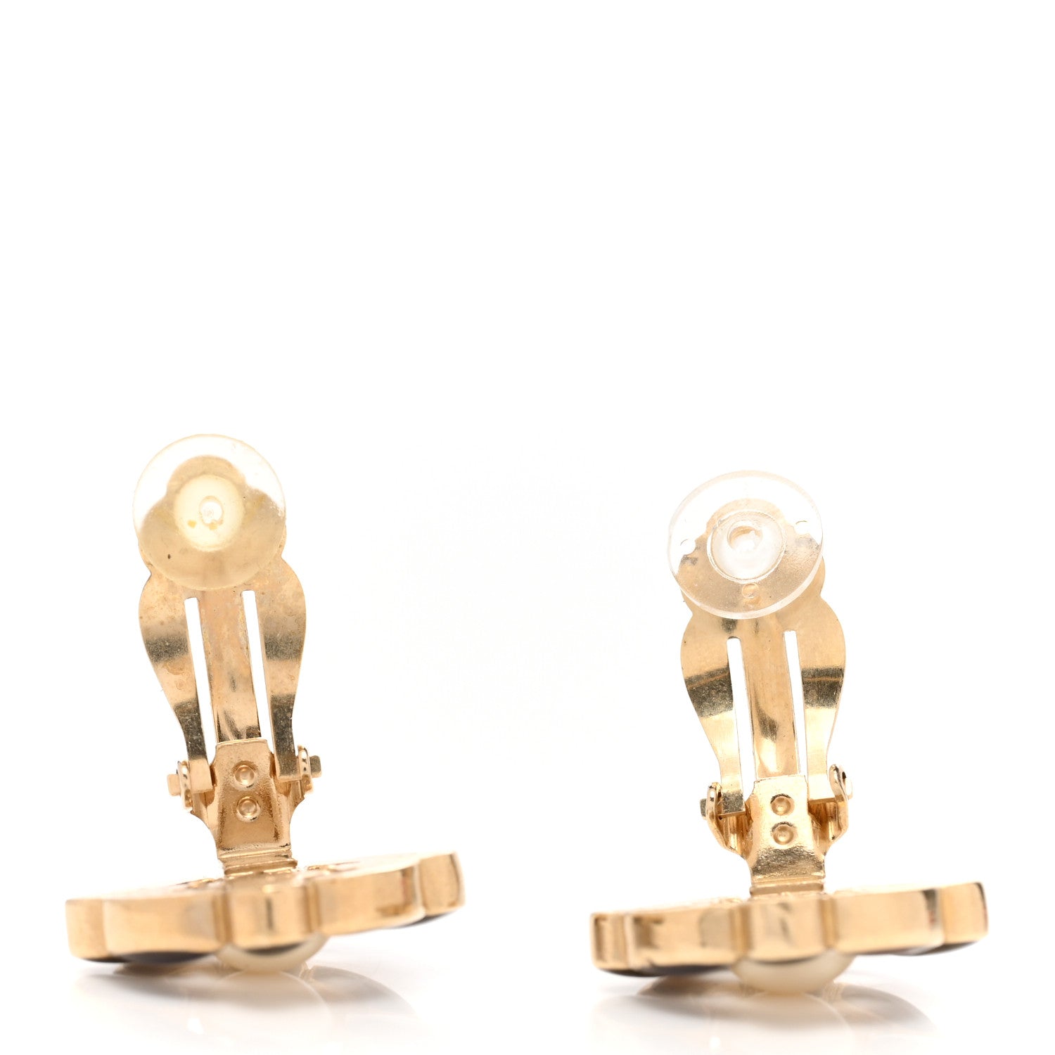 Chanel Pearl Gripoix Clip On Earrings Gold 3 of 4