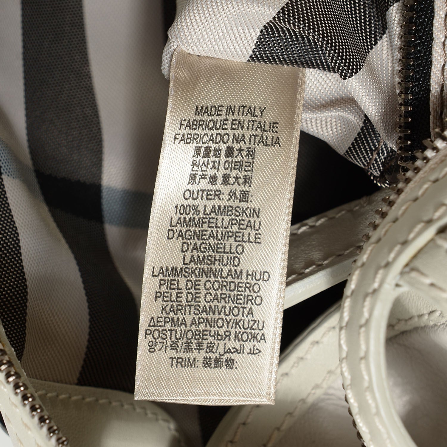 Burberry Lambskin Studded Medium Edenham Tote Pale Trench 10 of 13