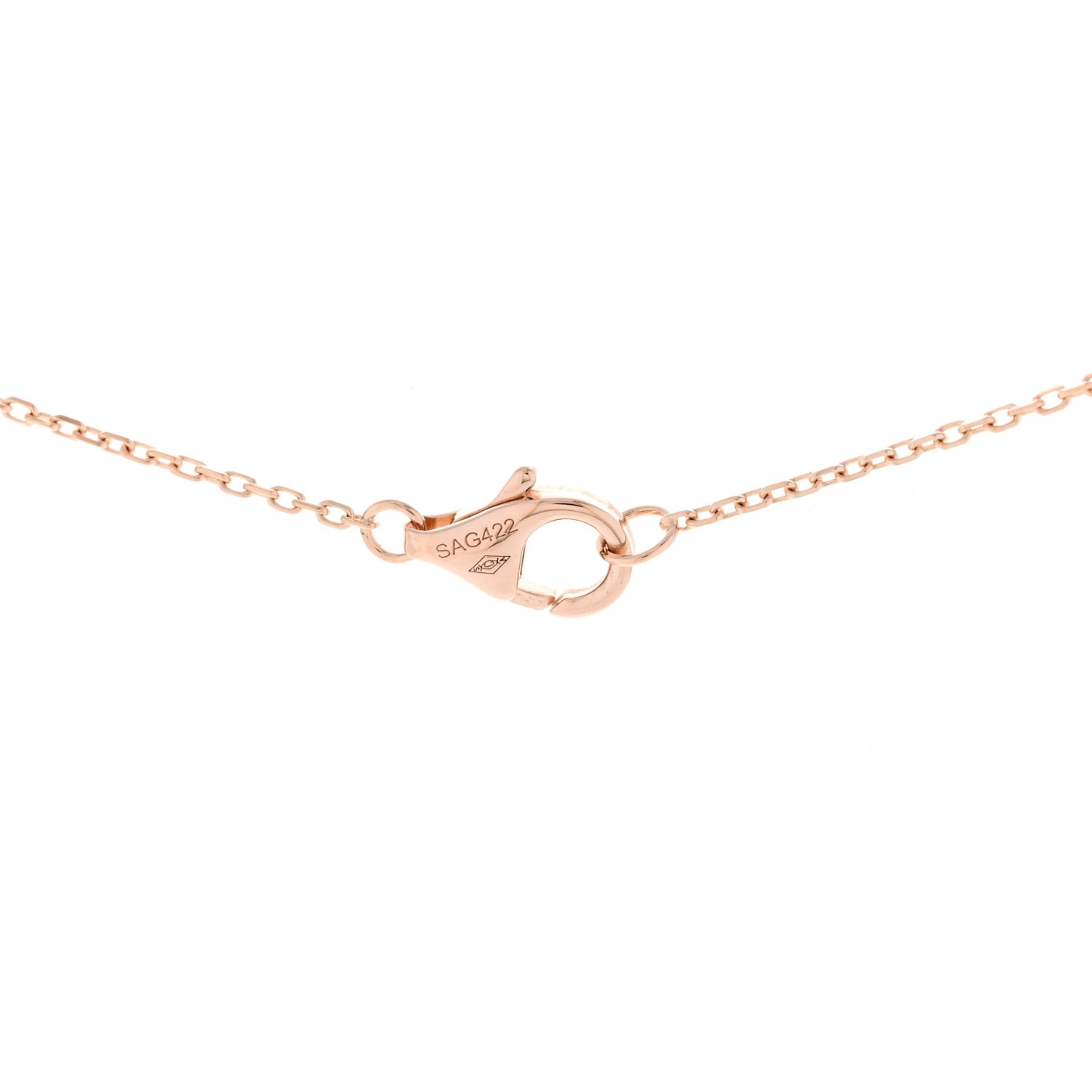 18K Pink Gold Diamond Black Onyx XS Amulette de Cartier Pendant Necklace