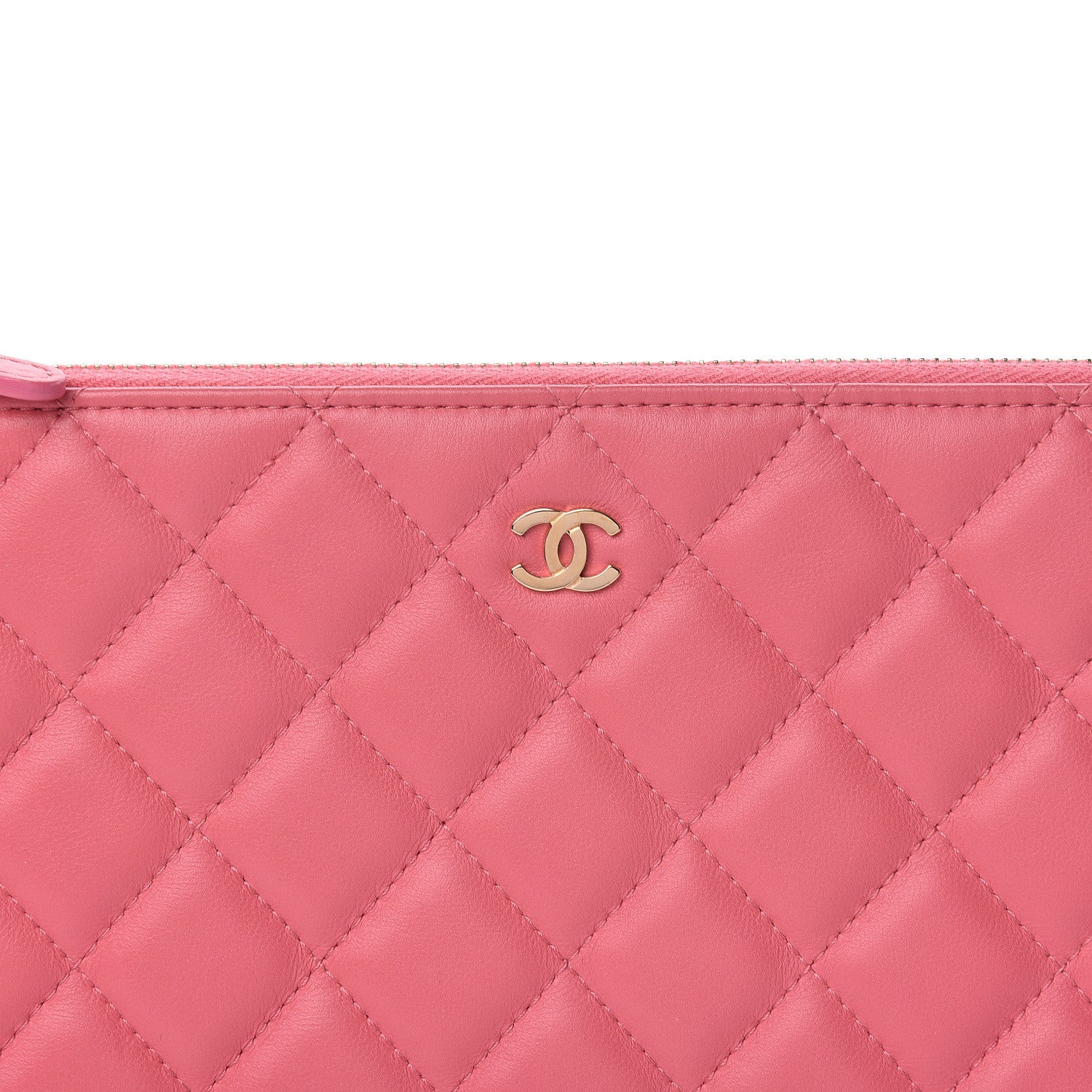 Chanel Lambskin Quilted Medium Casino Beauty CC Cosmetic Case Fuchsia 12 of 12