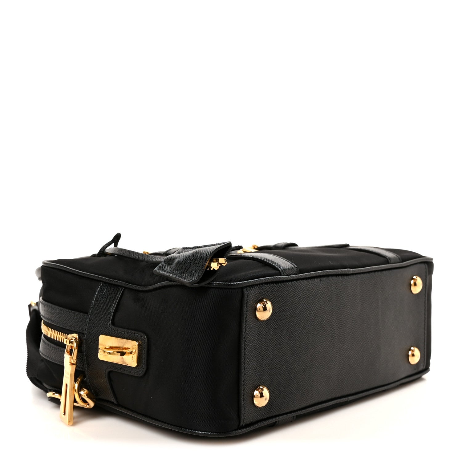 Prada Tessuto Nylon Saffiano Bauletto Black 4 of 10