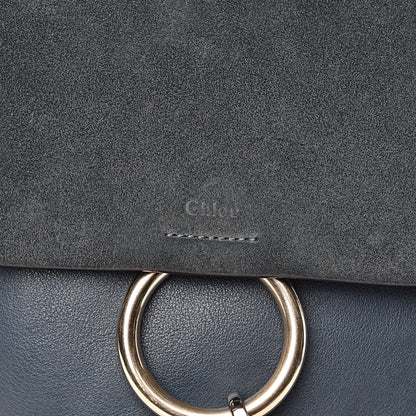 Chloe Suede Calfskin Medium Faye Backpack Silver Blue 12 of 12