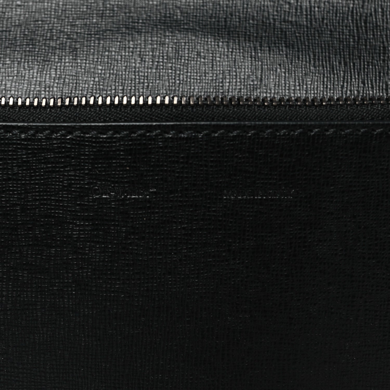 Off-White Saffiano Striped Mini Diag Binder Clip Bag Black White Indus 7 of 10
