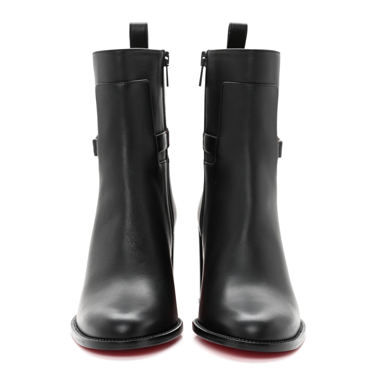 Christian Louboutin Calfskin Lock Booty 70 Ankle Boots 37.5 Black 2 of 8