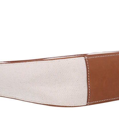 Saint Laurent Smooth Calfskin Canvas Le 5 A 7 Hobo Natural Beige Brick 9 of 10