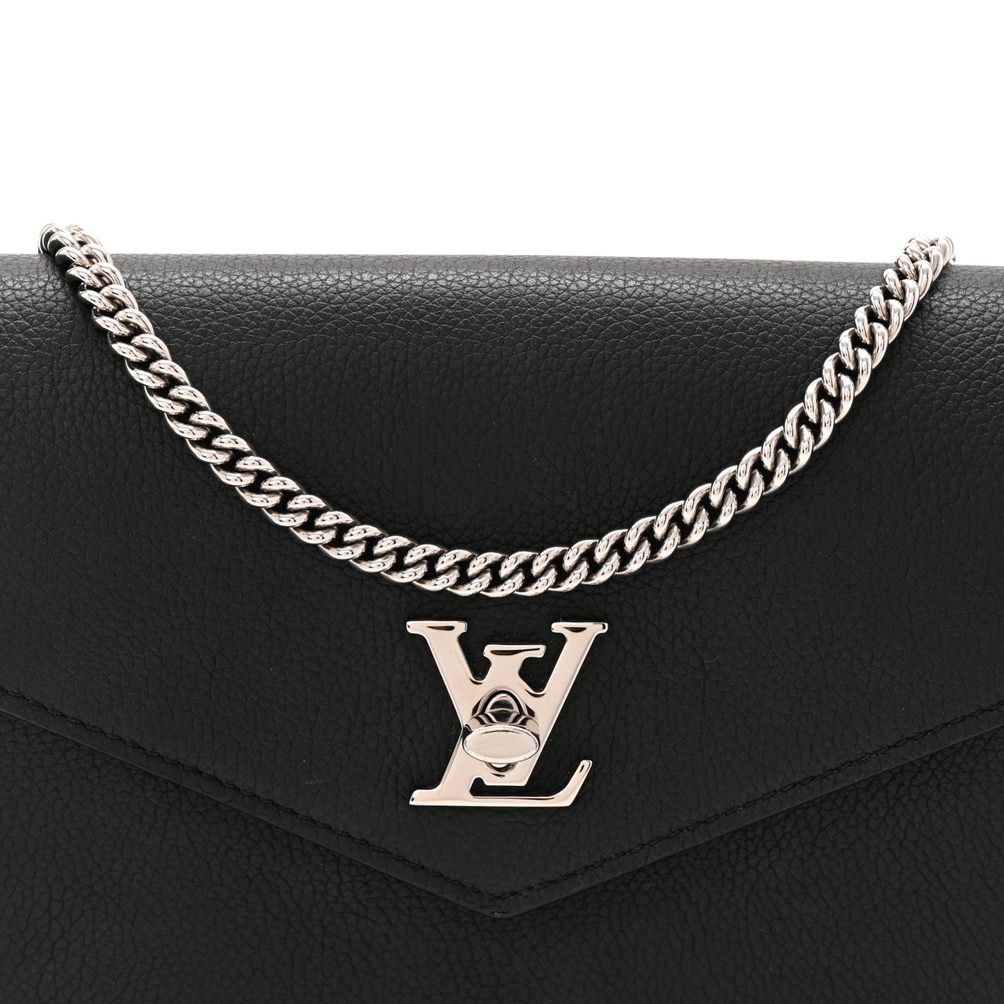 Soft Calfskin My Lockme Chain Pochette Black