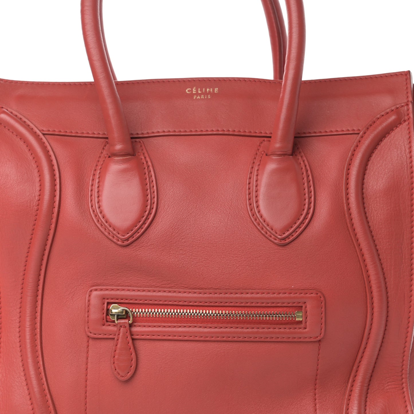 Calfskin Mini Luggage Red