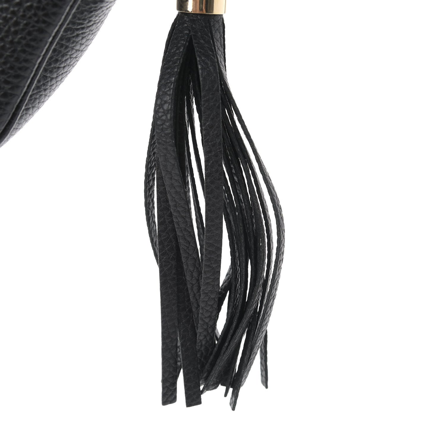 Pebbled Calfskin Small Soho Disco Bag Black