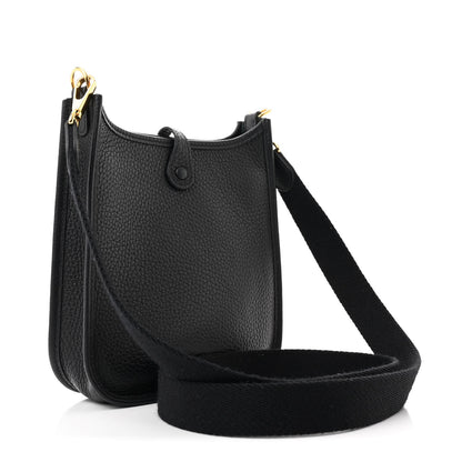 Hermes Taurillon Clemence Evelyne TPM Black 3 of 11