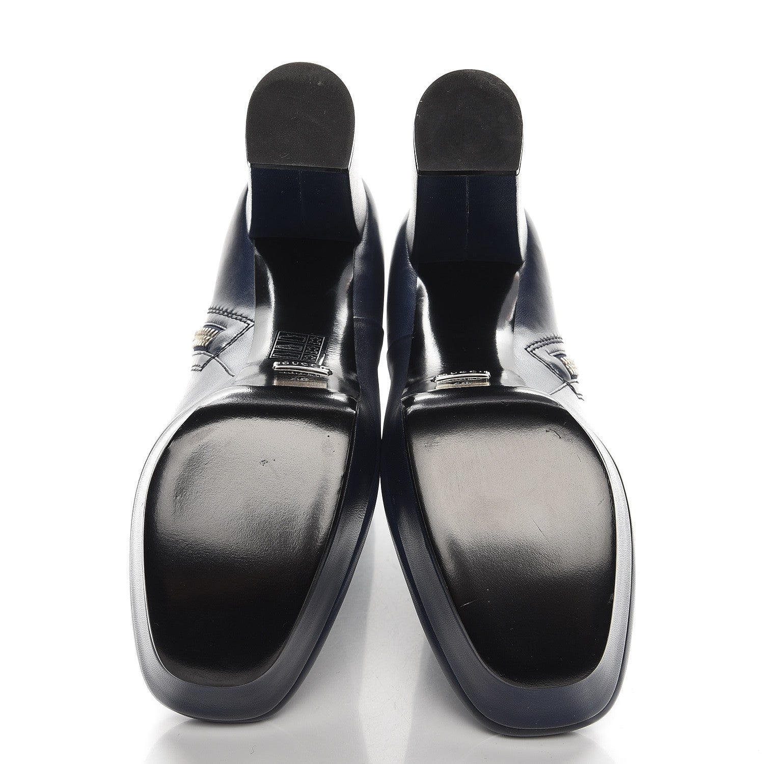 Gucci Kid Side Zip Platform Boots 40 Navy 5 of 8