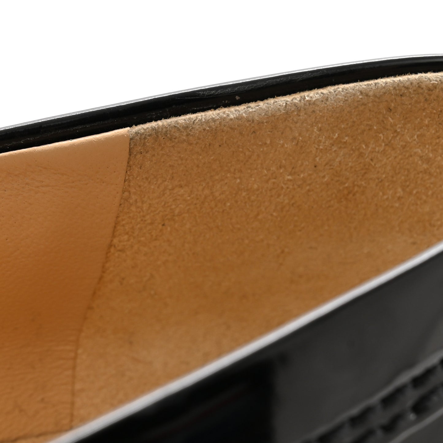 Shiny Calfskin Logo Loafers 39 Black