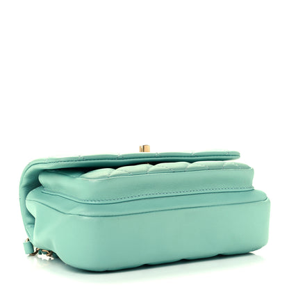 Chanel Calfskin Quilted Top Handle Flap Light Blue 4 of 11