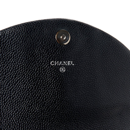 Chanel Caviar Half Moon Wallet On Chain WOC Black 6 of 11