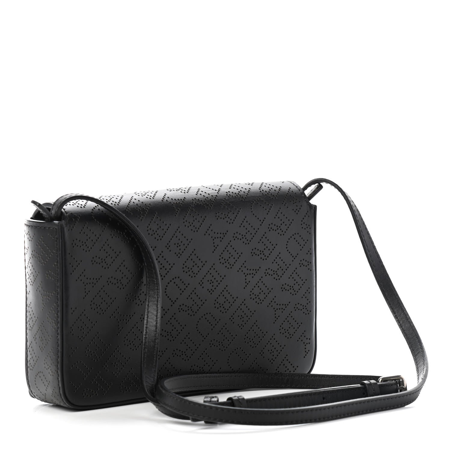 Burberry Calfskin Perforated Logo Hampshire Crossbody Black 3 of 9