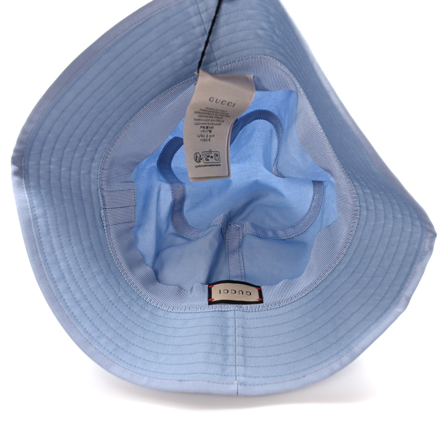 Cotton Logo Cabris Bucket Hat L Porcelain Light Blue
