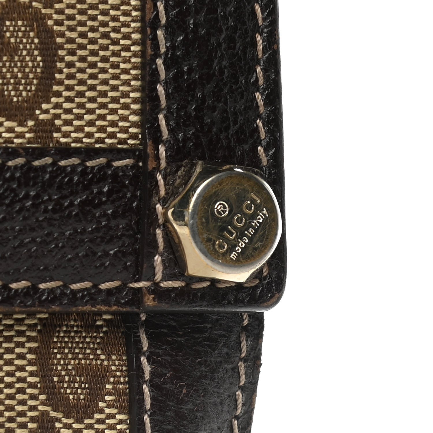 Gucci Crystal Monogram Continental Charmy Wallet Brown 13 of 13