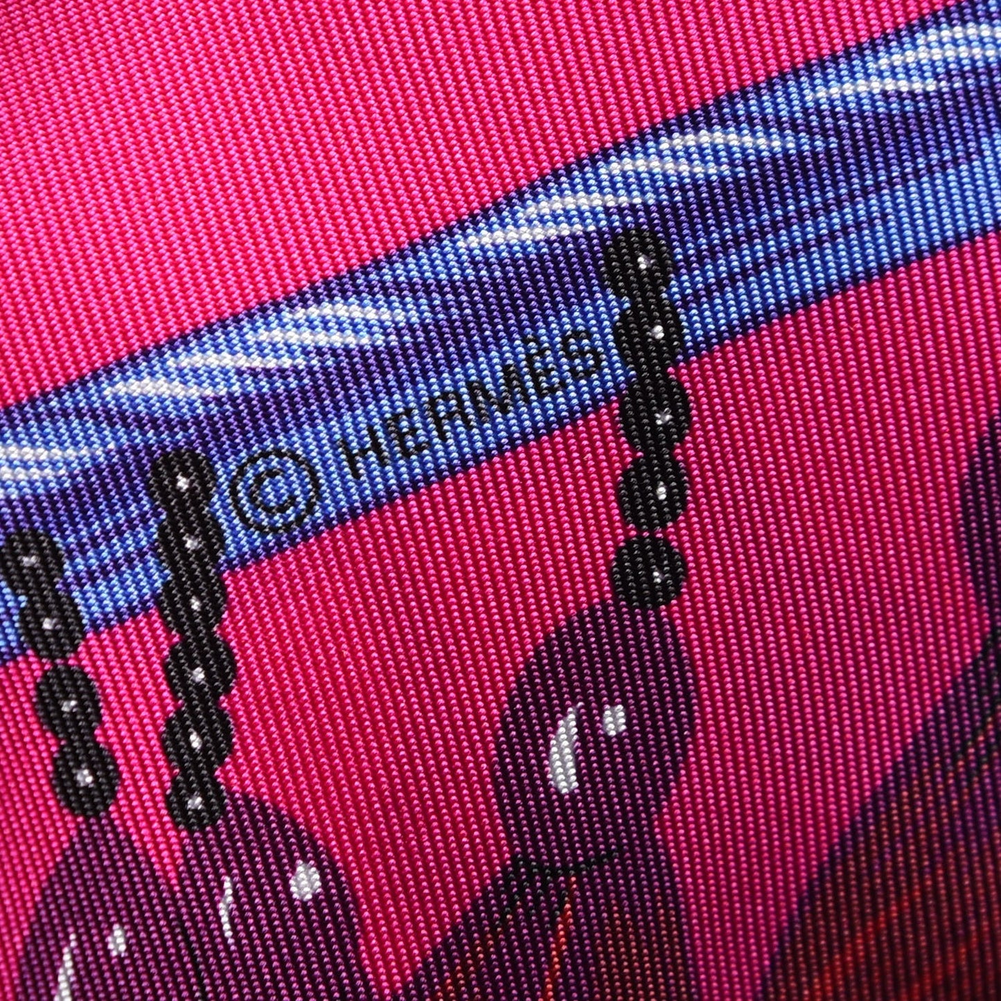 Silk Brazil Maxi Twilly Fuchsia Turquoise Vert
