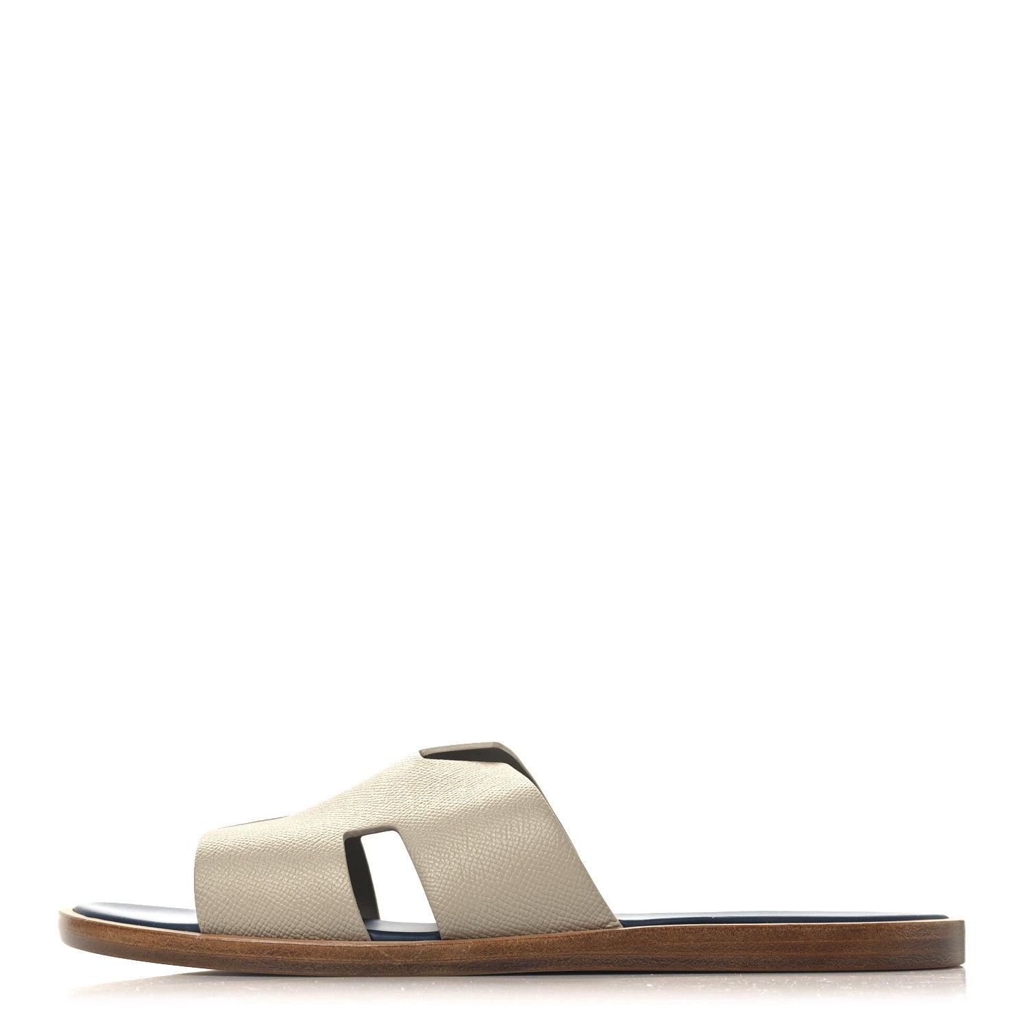 Hermes Epsom Mens Izmir Sandals 43 Blanc Gomme Bleu Celeste 1 of 9