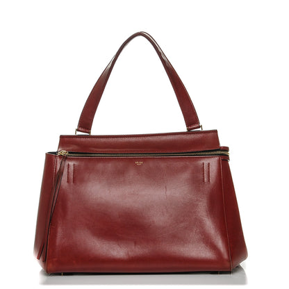 Celine Smooth Calfskin Medium Edge Shoulder Bag Red 1 of 16
