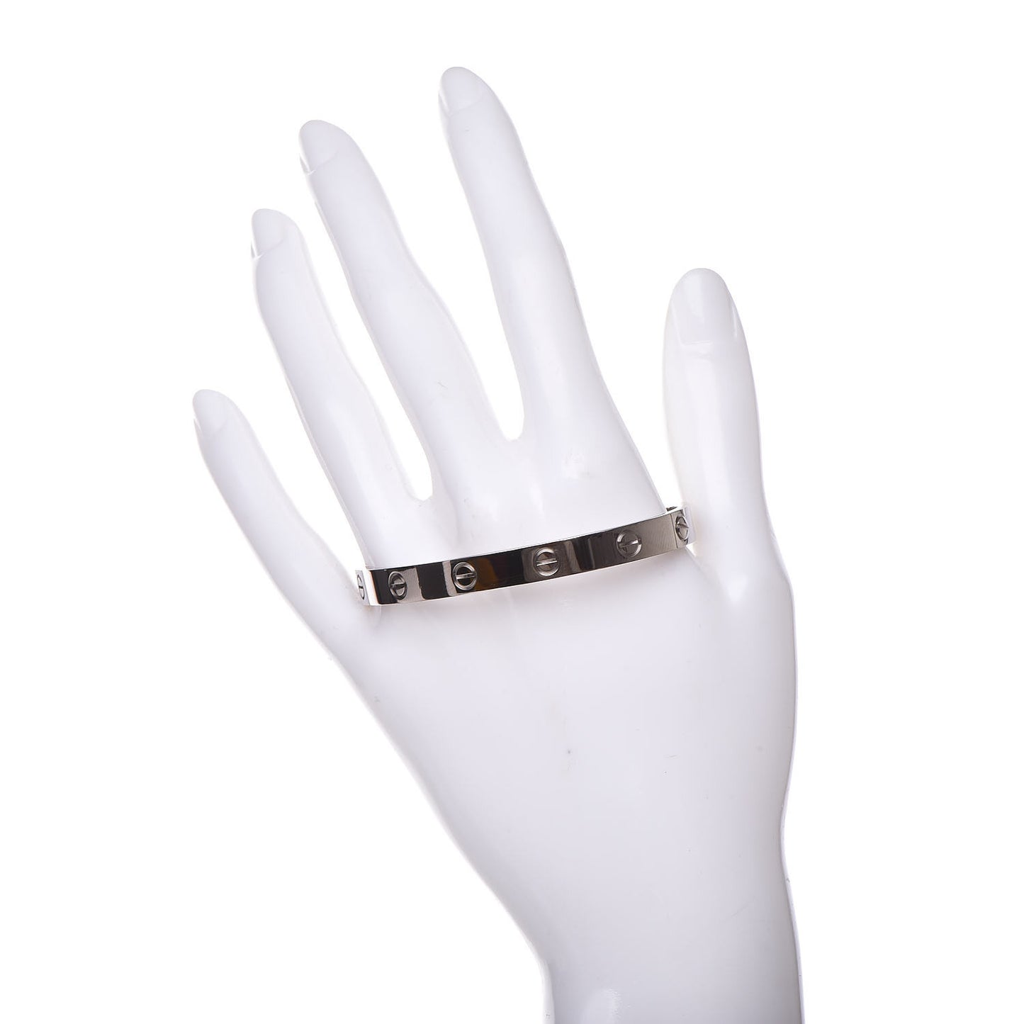18K White Gold LOVE Bracelet 17