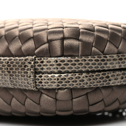 Bottega Veneta Satin Intreccio Impero Ayers Knot Clutch Taupe 9 of 9