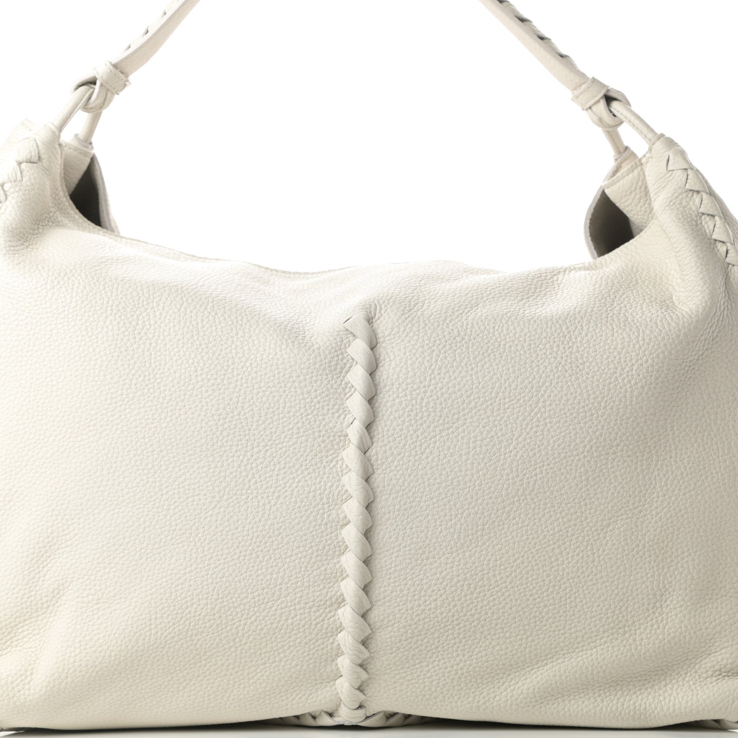 Washed Cervo Deerskin Large Hobo Mist